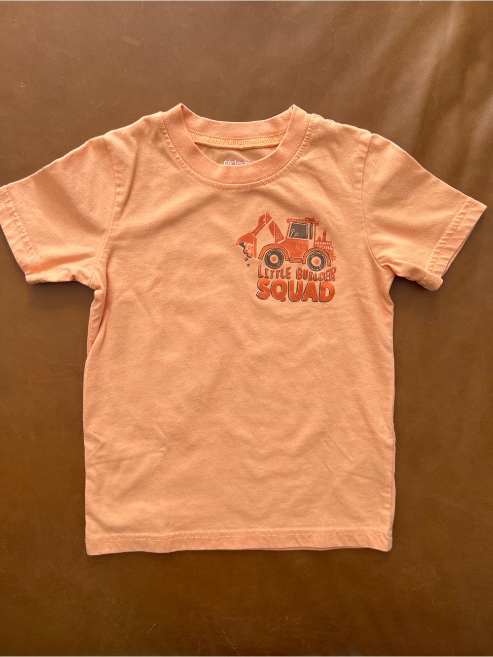 CARTERS Construction Truck Orange Tee, 4T